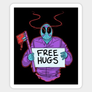 Free Hugs Retro Jason Sticker